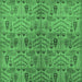 Square Oriental Emerald Green Industrial Rug, urb1106emgrn