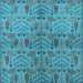 Square Oriental Light Blue Industrial Rug, urb1106lblu