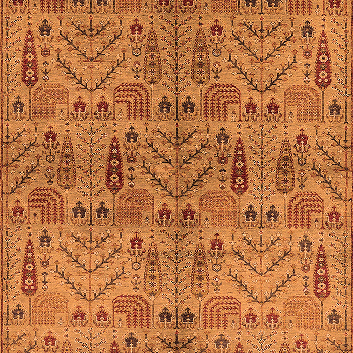 Machine Washable Oriental Orange Industrial Area Rugs, wshurb1106org