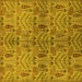 Square Oriental Yellow Industrial Rug, urb1106yw