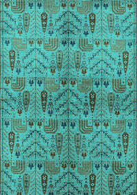 Oriental Turquoise Industrial Rug, urb1106turq