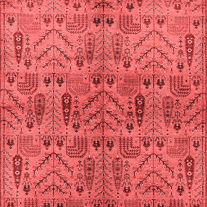 Machine Washable Oriental Red Industrial Rug, wshurb1106red