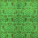 Square Oriental Green Industrial Rug, urb1106grn