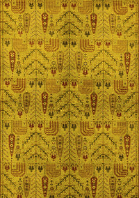 Oriental Yellow Industrial Rug, urb1106yw