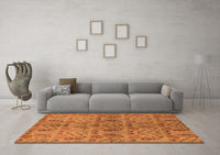 Machine Washable Oriental Orange Industrial Rug, wshurb1106org