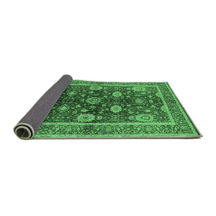 Sideview of Oriental Emerald Green Industrial Rug, urb1107emgrn