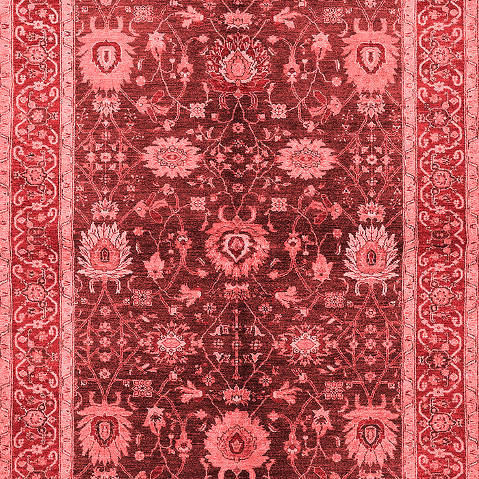 Machine Washable Oriental Red Industrial Rug, wshurb1107red