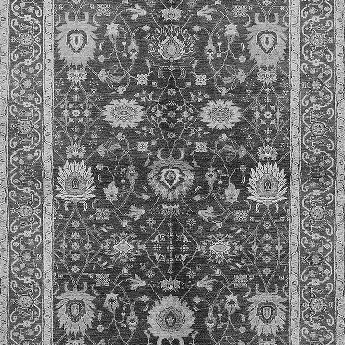 Machine Washable Oriental Gray Industrial Rug, wshurb1107gry