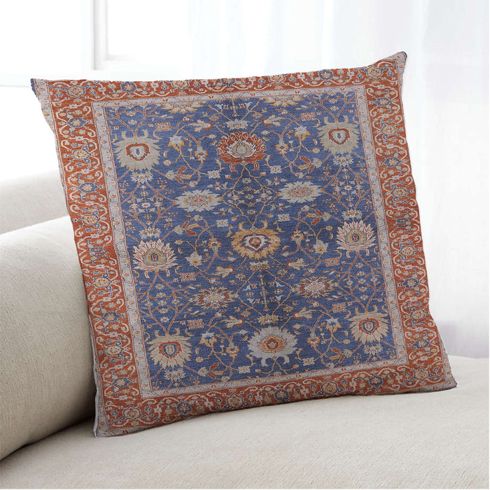 Lifestyle Image of Mid-Century Modern Urban Square Velvet Maroon Purple Throw Pillow, 18 inch by 18 inch, pwurb1107