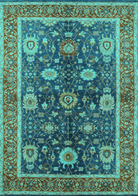 Oriental Turquoise Industrial Rug, urb1107turq