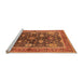 Sideview of Machine Washable Oriental Orange Industrial Area Rugs, wshurb1107org