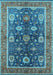 Oriental Light Blue Industrial Rug, urb1107lblu