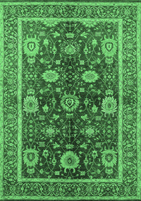 Oriental Emerald Green Industrial Rug, urb1107emgrn