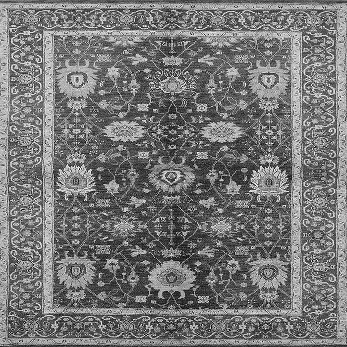 Square Oriental Gray Industrial Rug, urb1107gry