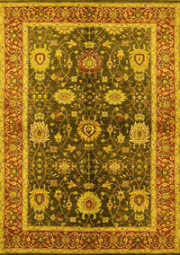 Oriental Yellow Industrial Rug, urb1107yw