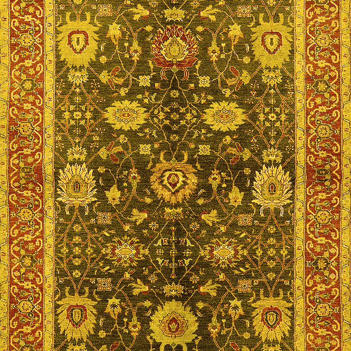 Oriental Yellow Industrial Rug, urb1107yw
