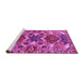 Sideview of Machine Washable Oriental Pink Industrial Rug, wshurb1108pnk