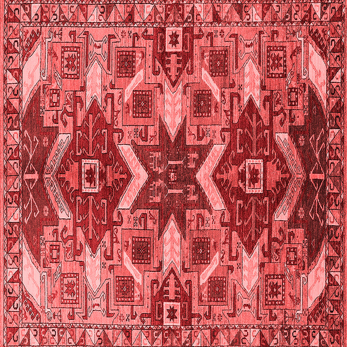 Machine Washable Oriental Red Industrial Rug, wshurb1108red