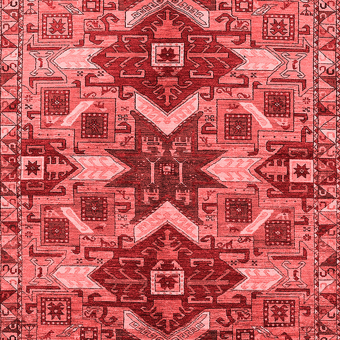 Machine Washable Oriental Red Industrial Rug, wshurb1108red
