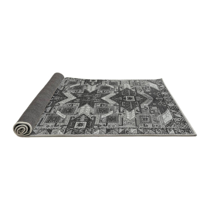 Sideview of Oriental Gray Industrial Rug, urb1108gry