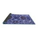 Sideview of Oriental Blue Industrial Rug, urb1108blu