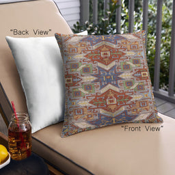 Front View of Mid-Century Modern Urban Square Light French Beige Brown Throw Pillow, 18 inch by 18 inch, pwurb1108