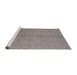 Sideview of Machine Washable Industrial Modern Rose Dust Purple Rug, wshurb1109