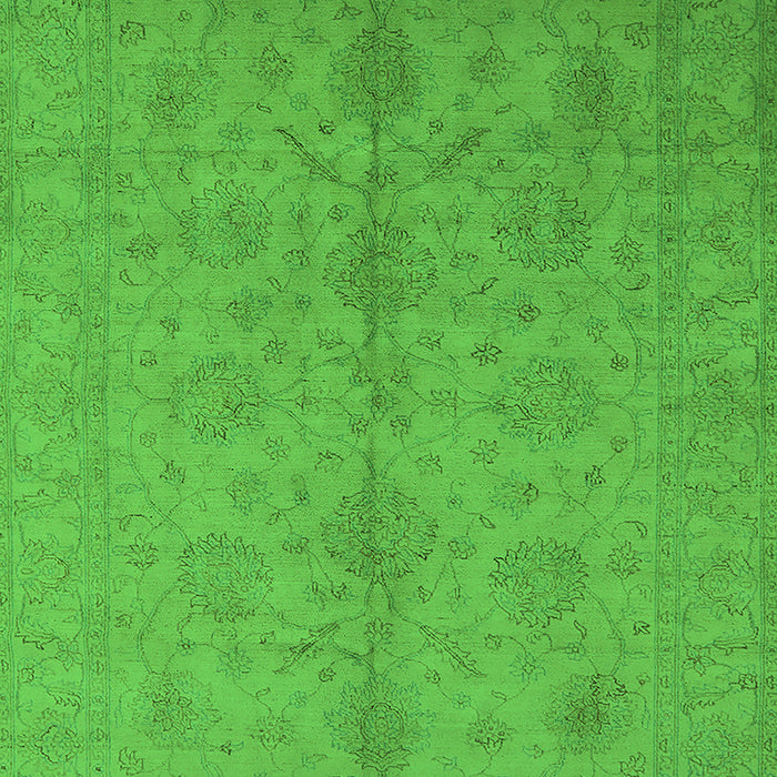 Machine Washable Oriental Green Industrial Area Rugs, wshurb1109grn