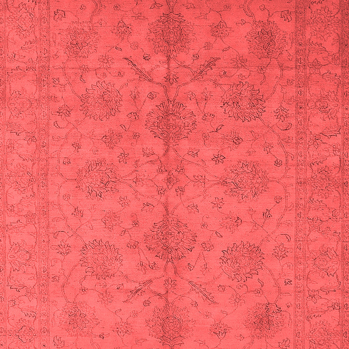 Machine Washable Oriental Red Industrial Rug, wshurb1109red