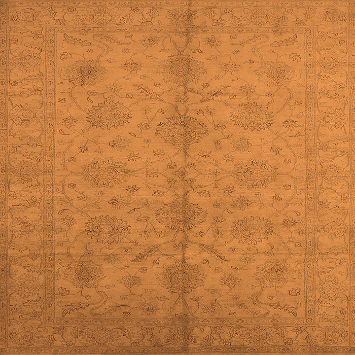 Square Oriental Orange Industrial Rug, urb1109org