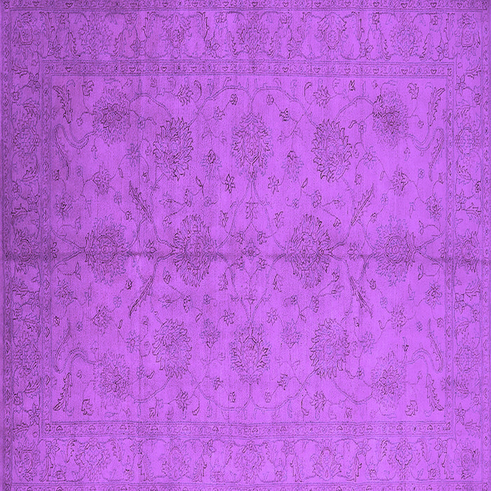 Square Machine Washable Oriental Purple Industrial Area Rugs, wshurb1109pur