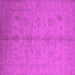 Square Machine Washable Oriental Pink Industrial Rug, wshurb1109pnk