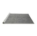 Sideview of Machine Washable Oriental Gray Industrial Rug, wshurb1109gry