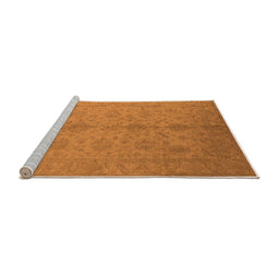 Sideview of Machine Washable Oriental Orange Industrial Area Rugs, wshurb1109org