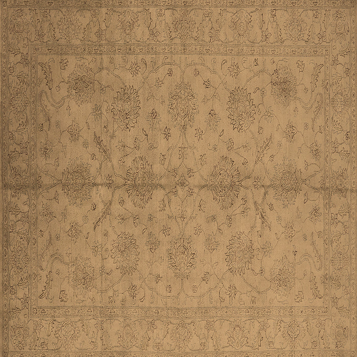 Square Machine Washable Oriental Brown Industrial Rug, wshurb1109brn