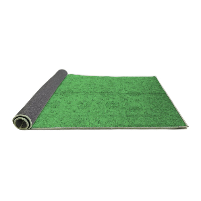 Sideview of Oriental Emerald Green Industrial Rug, urb1109emgrn