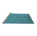 Sideview of Machine Washable Oriental Light Blue Industrial Rug, wshurb1109lblu