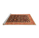 Sideview of Machine Washable Oriental Orange Industrial Area Rugs, wshurb1110org