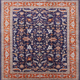 Square Machine Washable Industrial Modern Purple Lily Purple Rug, wshurb1110