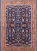 Mid-Century Modern Purple Lily Purple Oriental Rug, urb1110