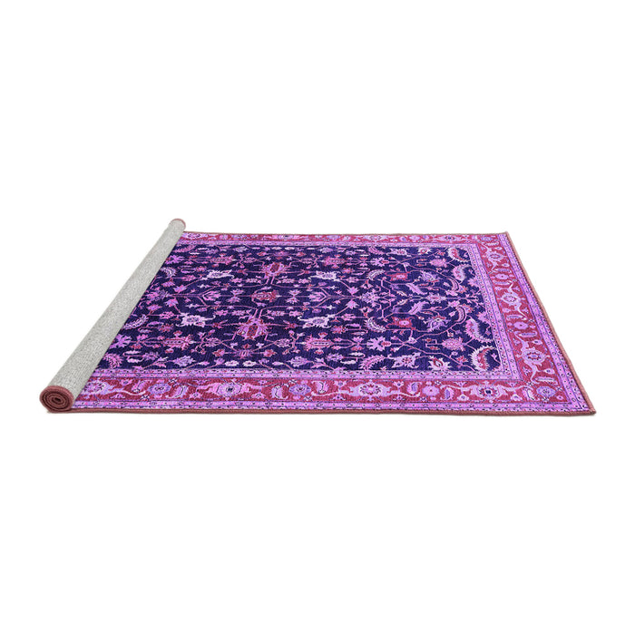 Sideview of Machine Washable Oriental Purple Industrial Area Rugs, wshurb1110pur