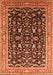 Machine Washable Oriental Orange Industrial Area Rugs, wshurb1110org