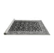 Sideview of Machine Washable Oriental Gray Industrial Rug, wshurb1110gry