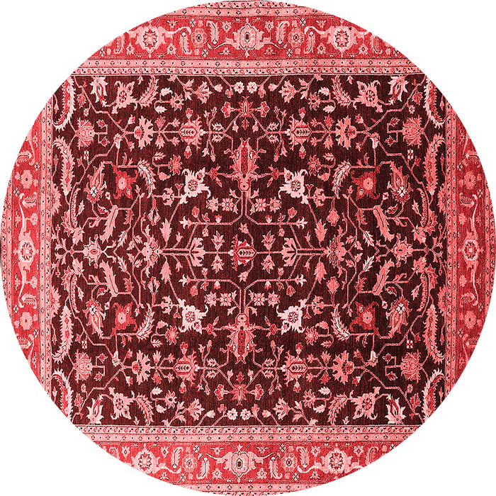 Machine Washable Oriental Red Industrial Rug, wshurb1110red