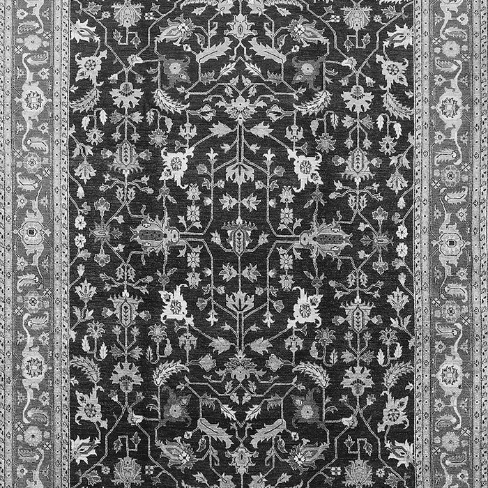 Machine Washable Oriental Gray Industrial Rug, wshurb1110gry