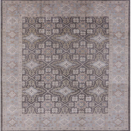 Square Machine Washable Industrial Modern Silver Pink Rug, wshurb1111