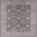 Square Machine Washable Industrial Modern Silver Pink Rug, wshurb1111