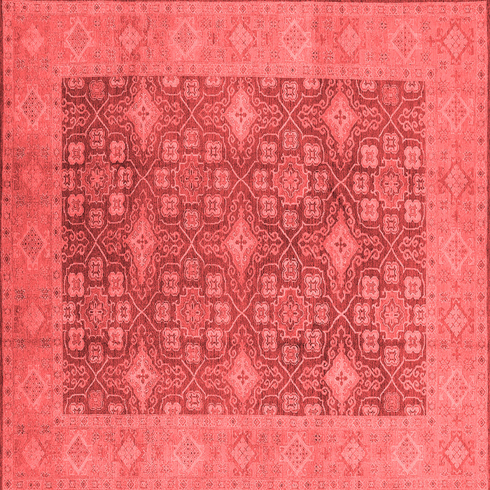 Machine Washable Oriental Red Industrial Rug, wshurb1111red