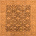 Square Oriental Orange Industrial Rug, urb1111org