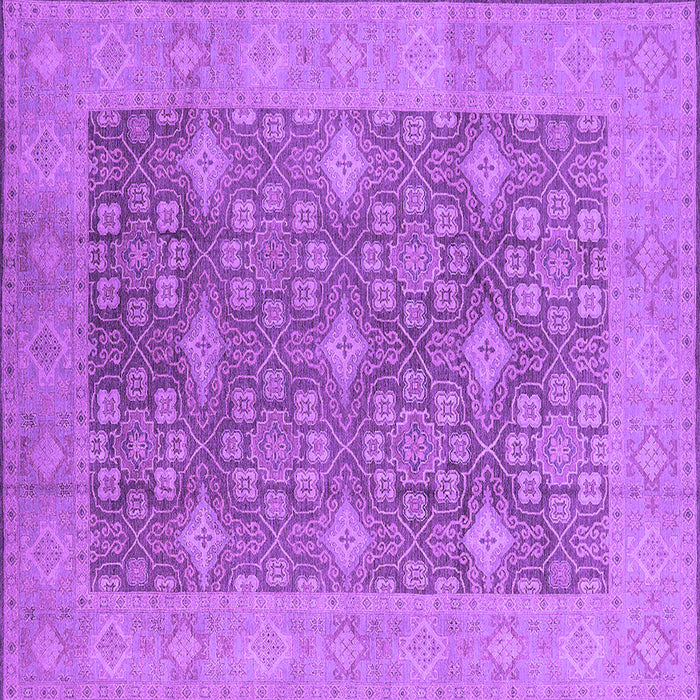 Square Machine Washable Oriental Purple Industrial Area Rugs, wshurb1111pur